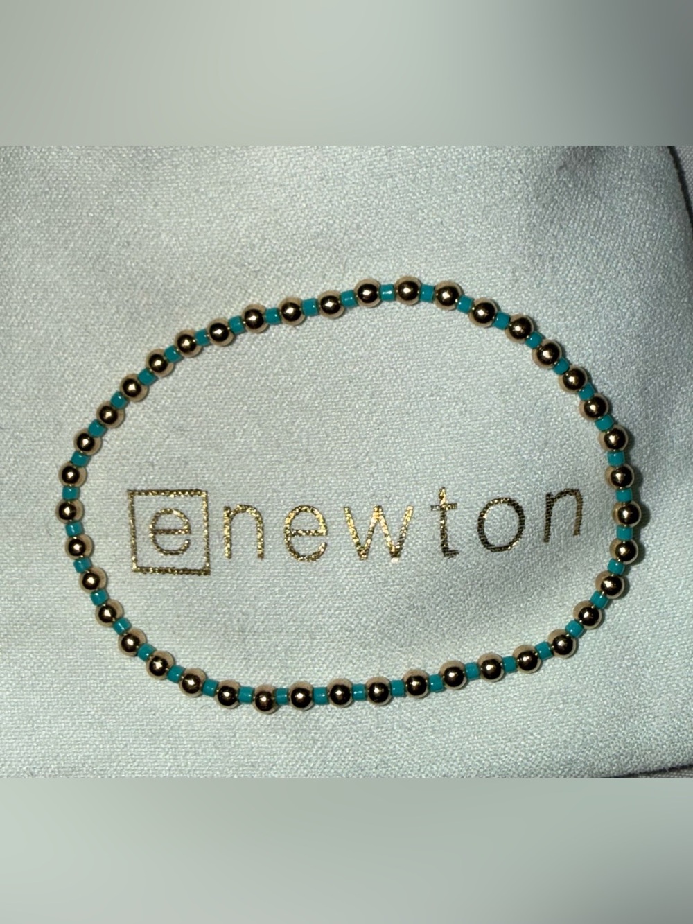enewton Gold Bead Bracelet with Turquoise Beads